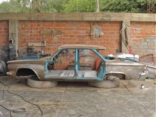 Empty shell in body shop