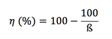 forumla para calcular la eficiencia