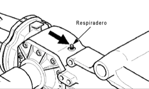 respiradero en el diferencial del auto o camion