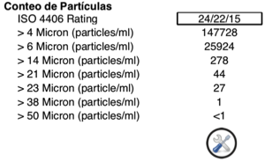 mezcla de aceite filtrado con sucio en maquina